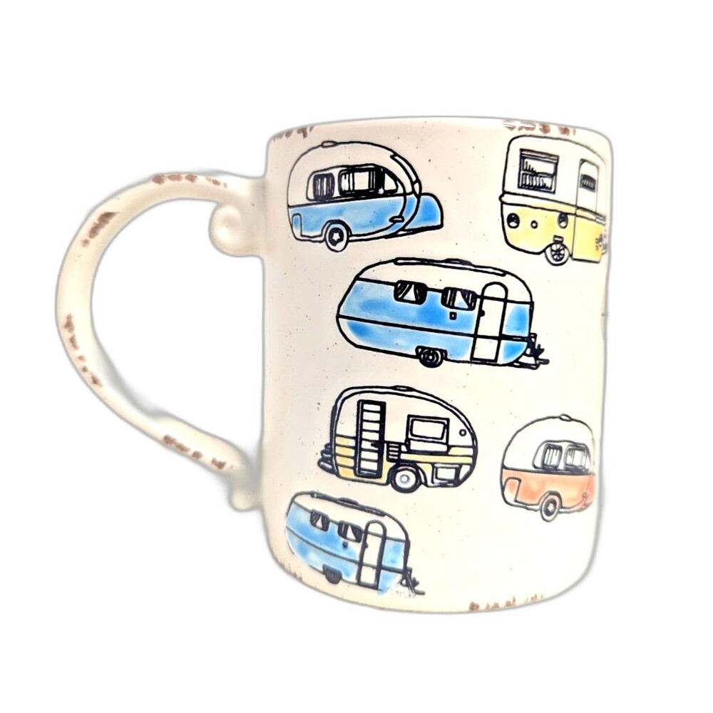 Spectrum Designz Enjoy the Journey Coffee Mug Tea Cup Retro Campers Ceramic NEW